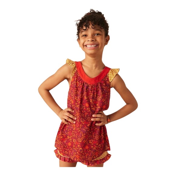 Matilda Jane Other - NWT Matilda‎ Jane Enchanted Garden Beach Bonfire V-Neck Printed Swing Tank Sz 16